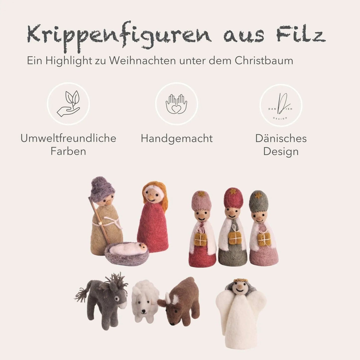 Filzlig Krippenfiguren Set USPs Gry & Sif