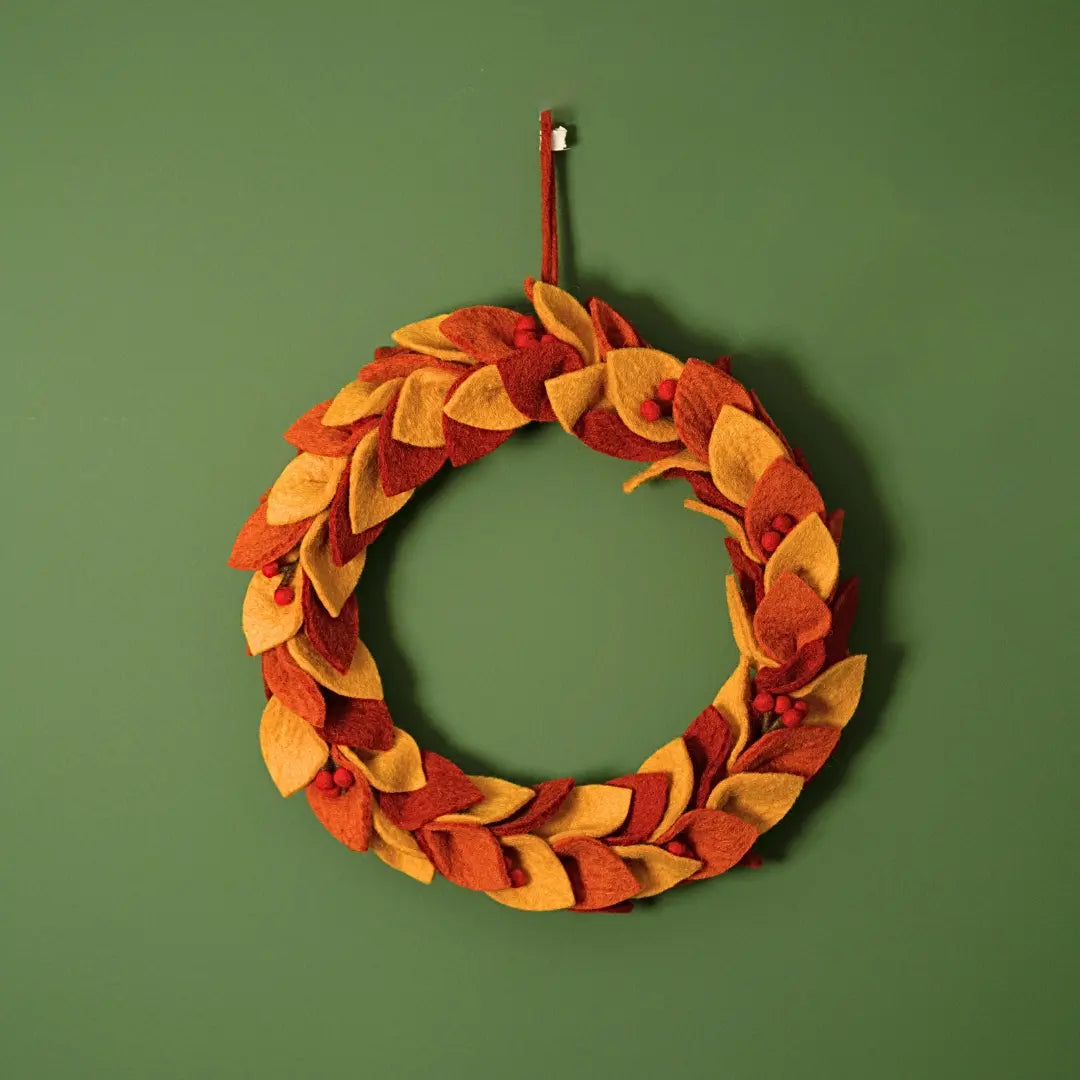 Filzlig Türkranz Herbstblätter Ø 30cm Gry & Sif