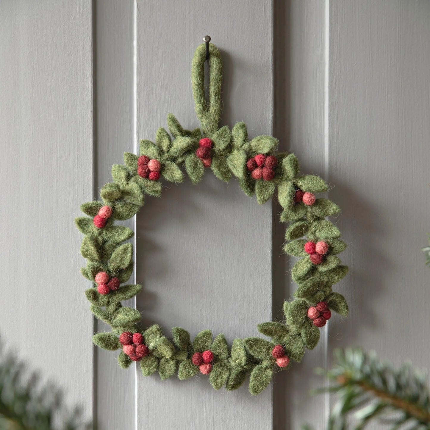 Filzlig Türkranz Winter rote Beeren Ø 15cm Gry & Sif