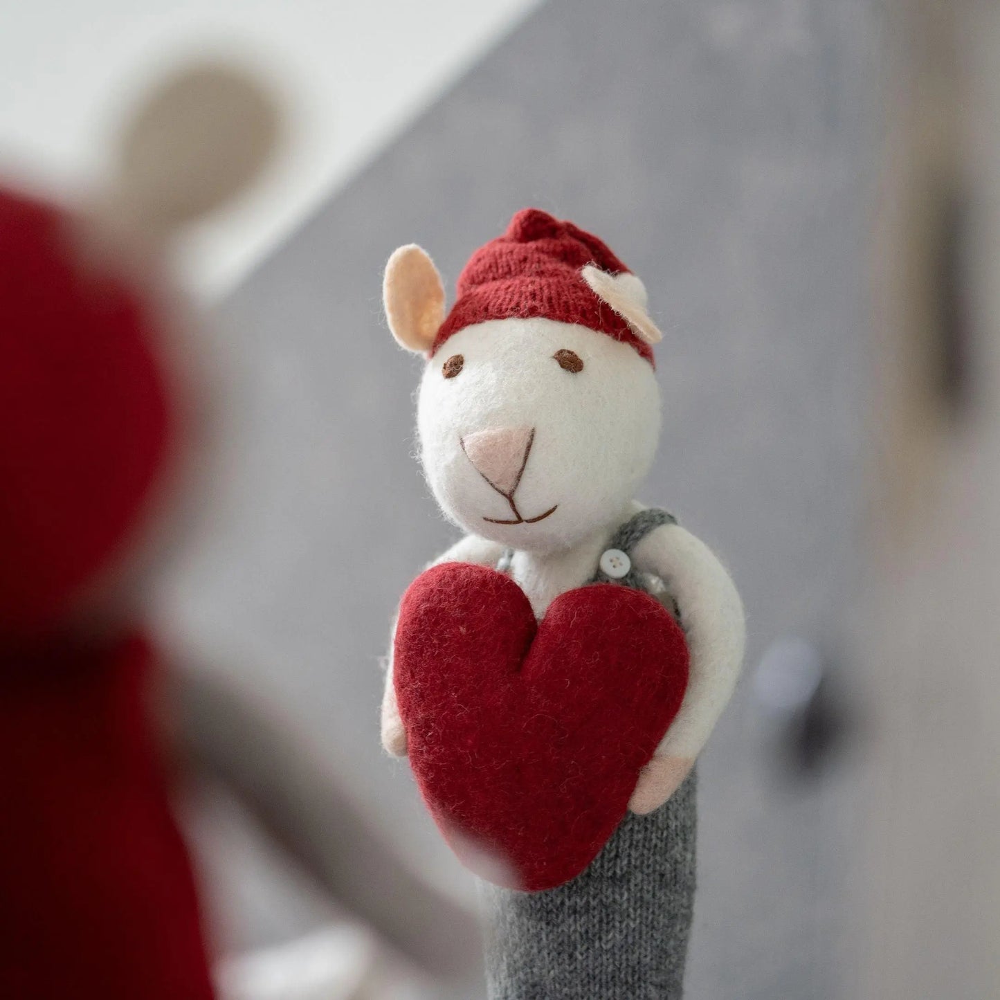 Filzlig XL Weihnachtsfigur Maus mit Herz Gry & Sif