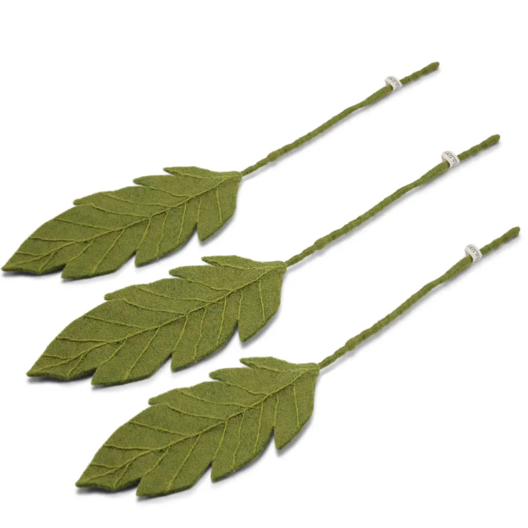 Filzlig Zweig - Laubzweig großes Blatt 3er Set Gry & Sif
