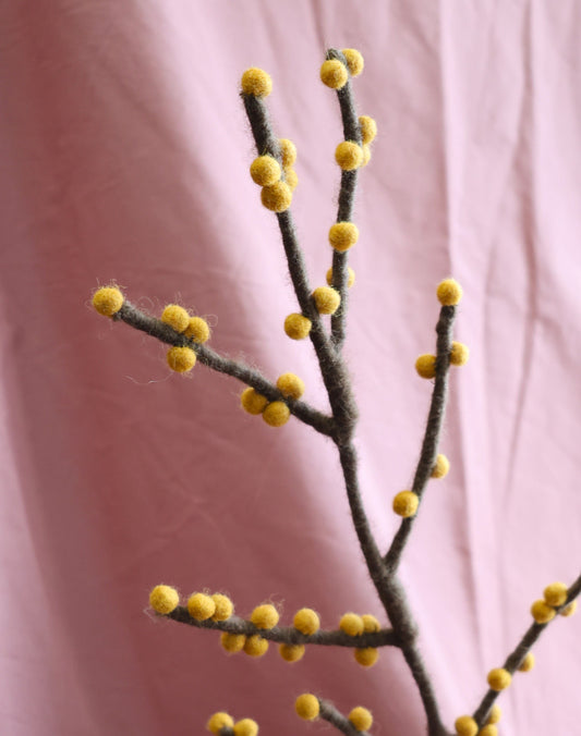 Deko Zweig Gelbe Beeren