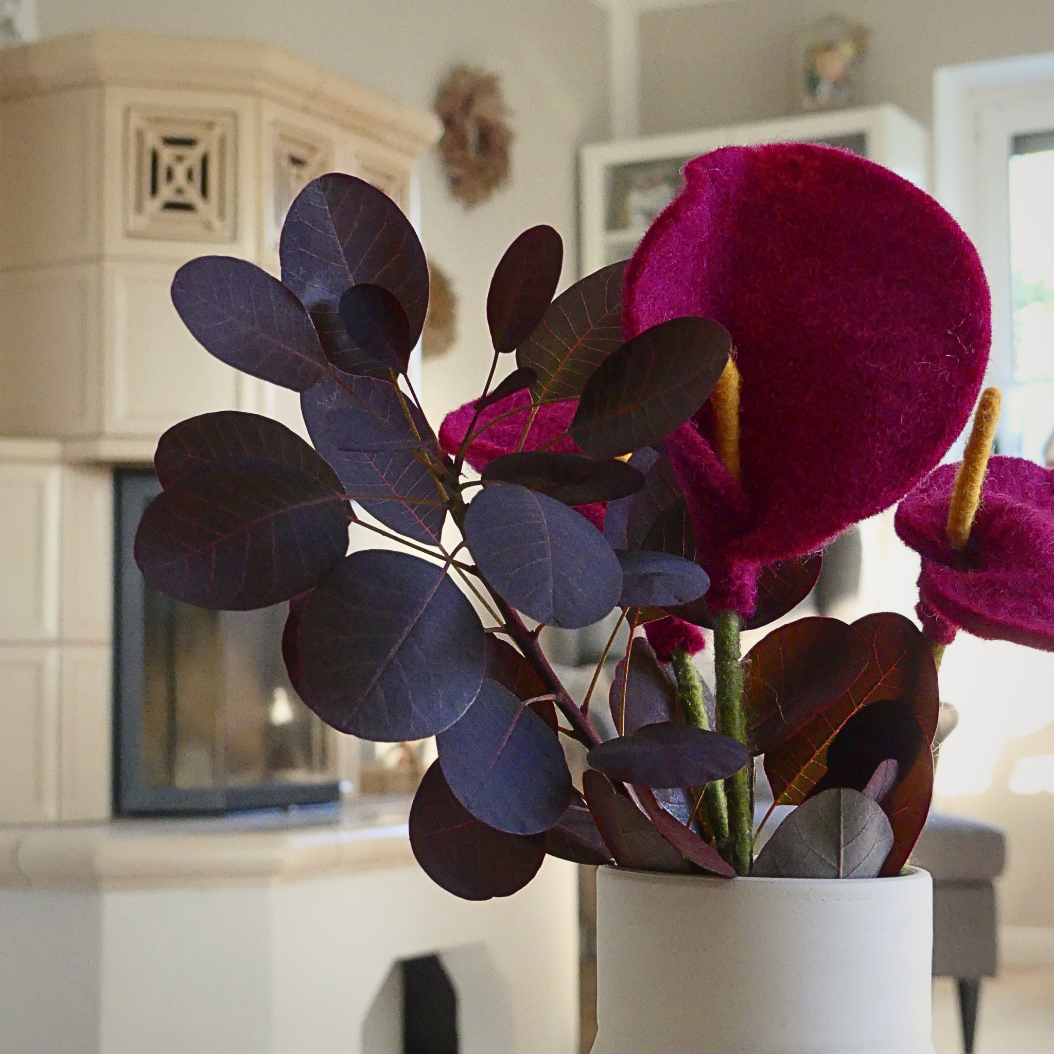 Filzlig Blume - Lilie fuchsia 3er Set Gry & Sif Anwendungsbild