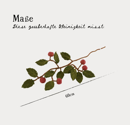 Deko Zweig rote Äpfel