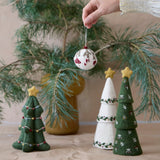 White Christmas Bauble with Ornaments