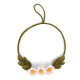 Hvid Blomster Dørkrans – 20 cm i diameter
