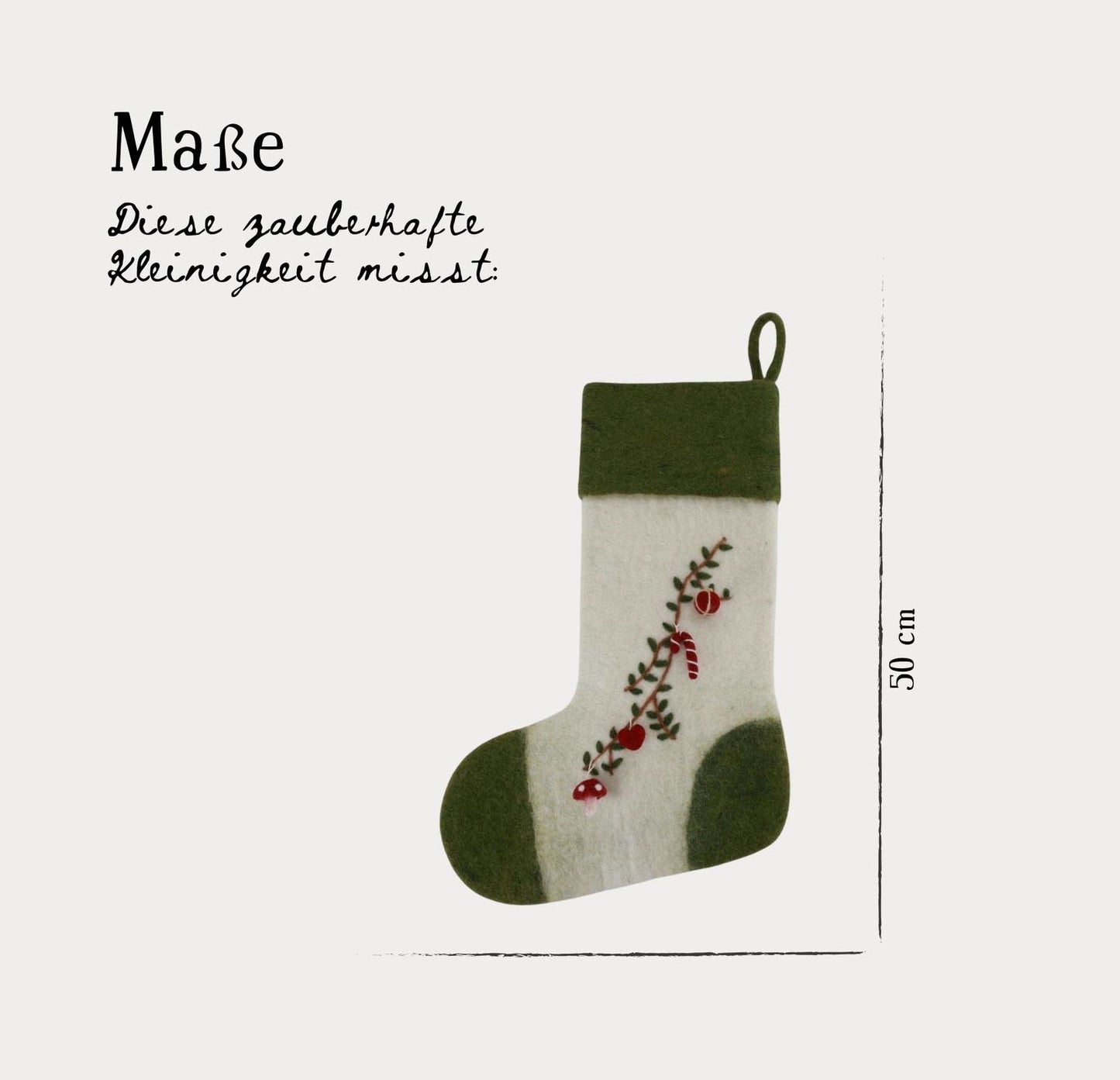 Deko Strumpf mit Girlande