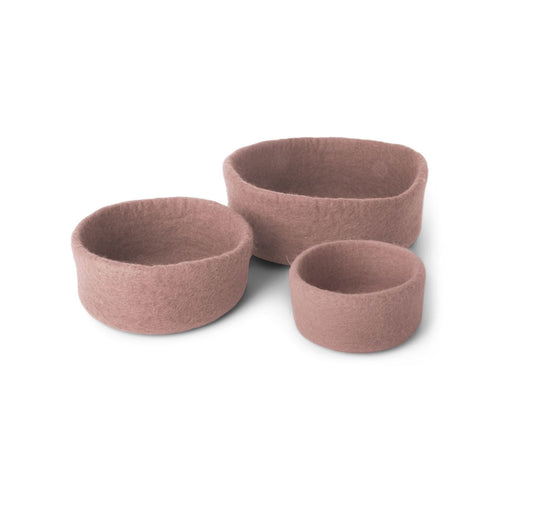 Filzschale 3er Set - Lavendel