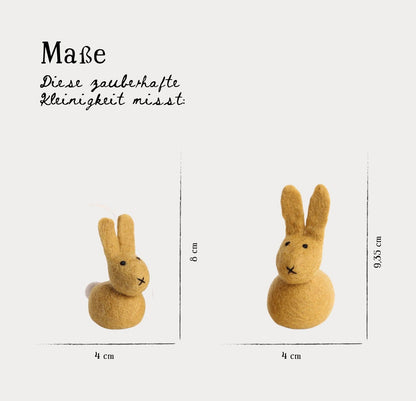 Österliche Figuren Hasen‑Set – Ocker