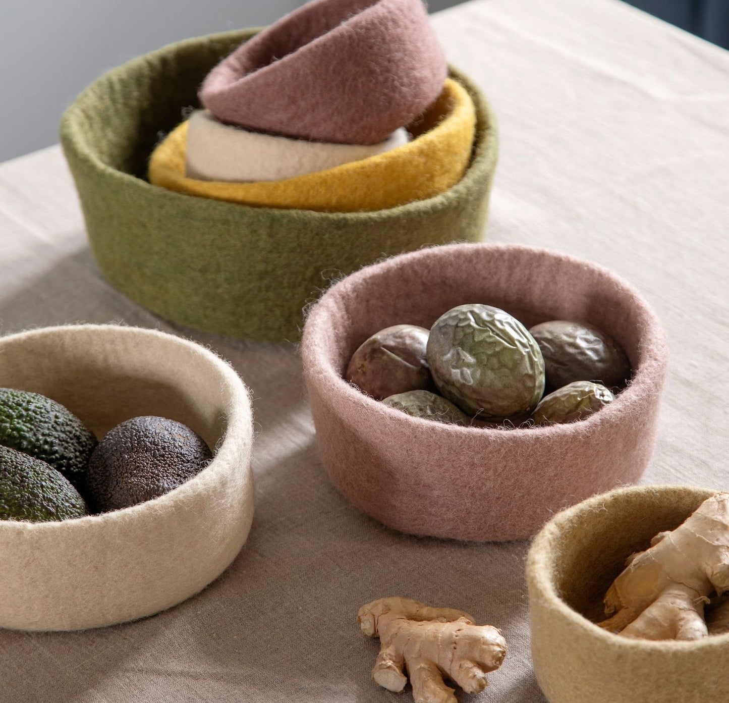Schalen aus Filz - Set of 3