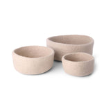 Filt Skåle – Sæt af 3 – Beige