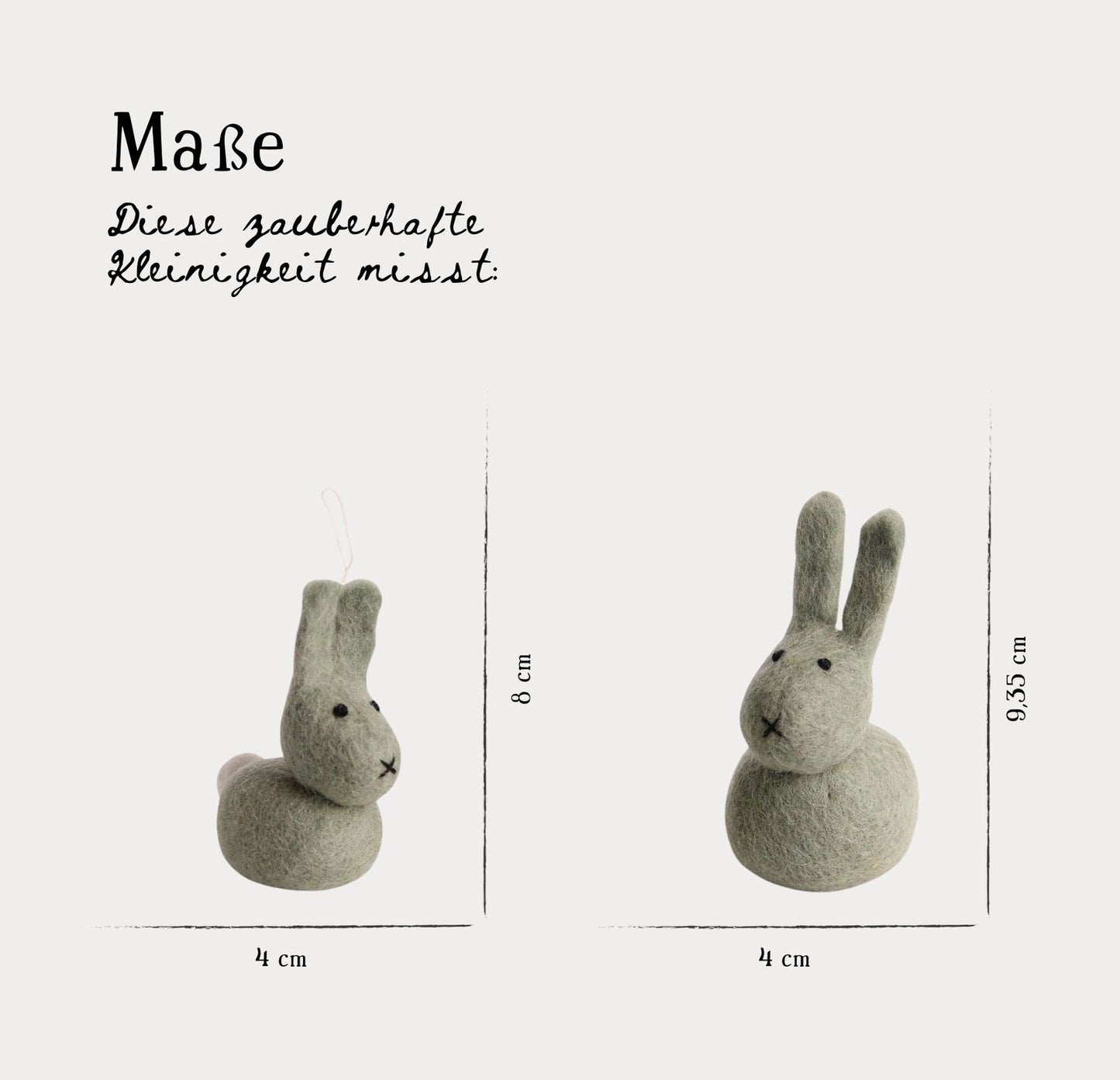 Österliche Figuren Hasen‑Set – grün