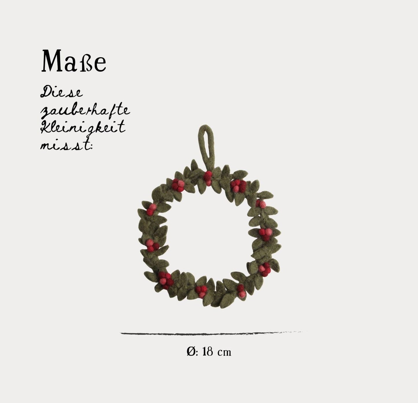 Türkranz mit Beeren klein - 18cm