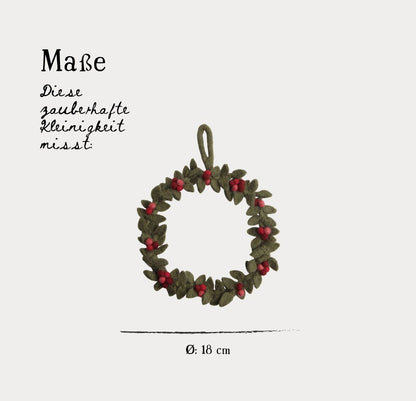 Türkranz mit Beeren klein - 18cm
