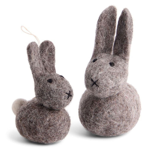Österliche Figuren Hasen‑Set – Grau