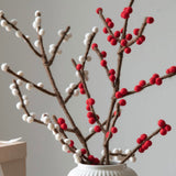 Decorative Branch with White Berries