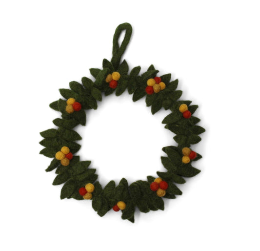 Großer grüner Kranz mit Herbstbeeren | Ø30 cm