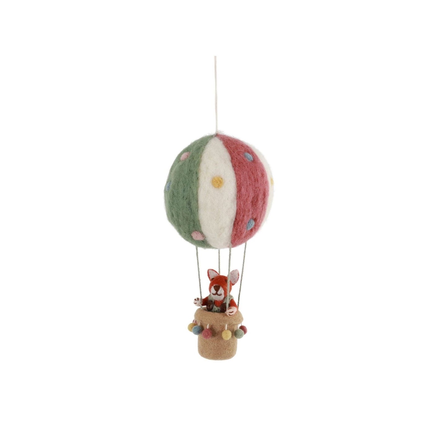 Filzdeko Heißluftballon mit Fuchs