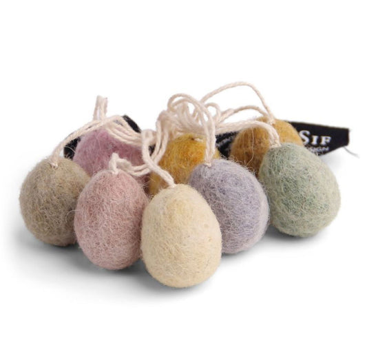 Osteranhänger Mini-Eier Pastellmarmor - 8er-Set