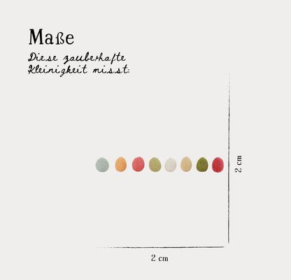 Osteranhänger Mini-Eier Farbenfroh - 8er-Set