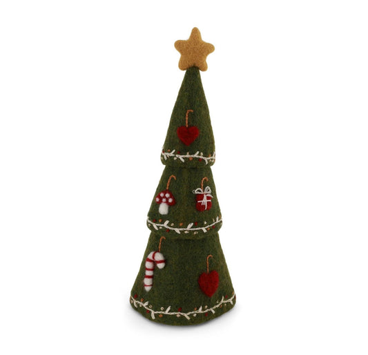 Deko Grün Weihnachtsbaum mit Details  3 in 1