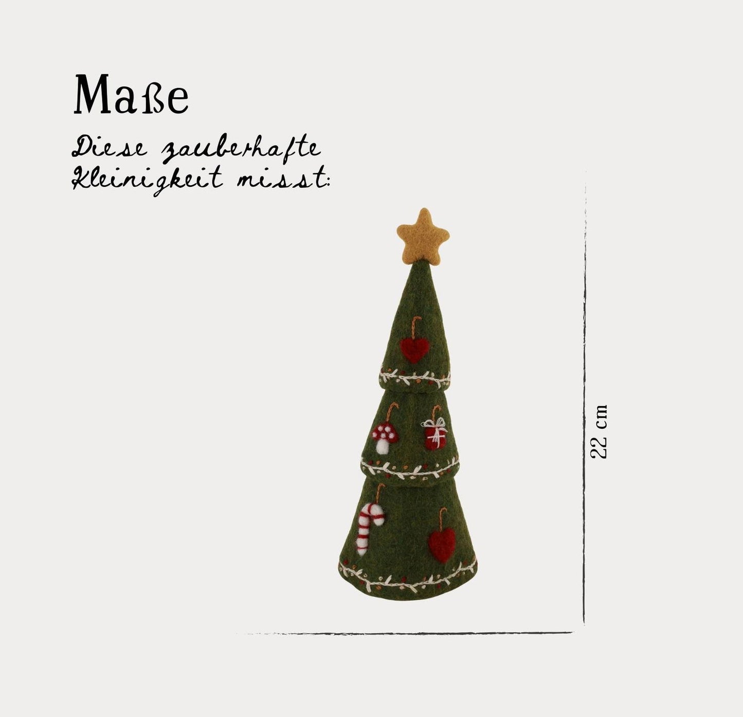 Deko Grün Weihnachtsbaum mit Details  3 in 1