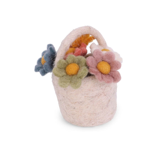 Miniaturblumen im Korb