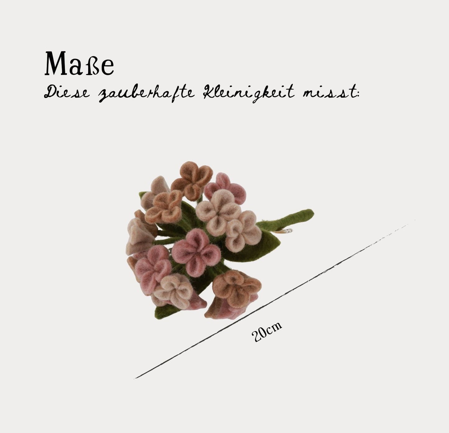 Deko Zweig Hortensie - Blassrosa - 20 cm