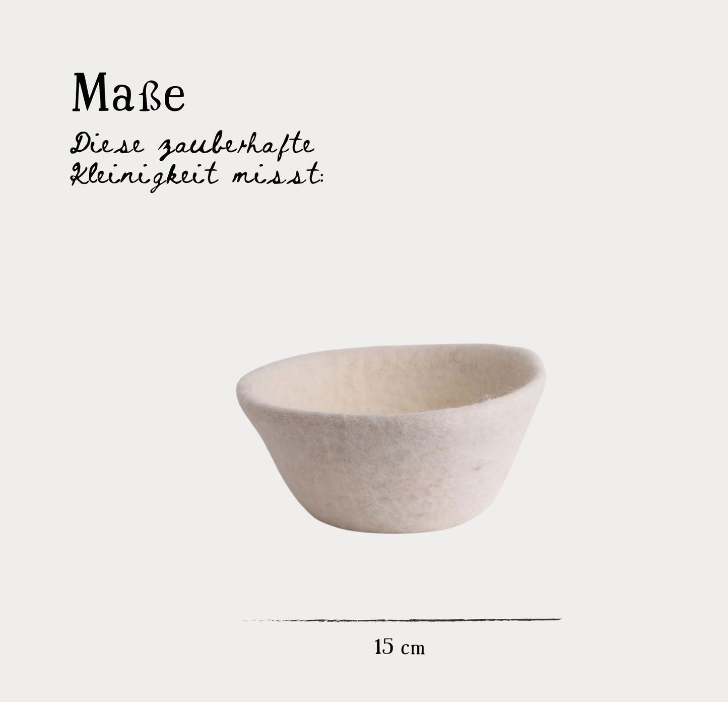 Filzschale Weiß Klein