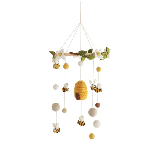 Filz-Baby-Mobile mit Bienen