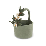 Filtkurv med blomsterkrans
