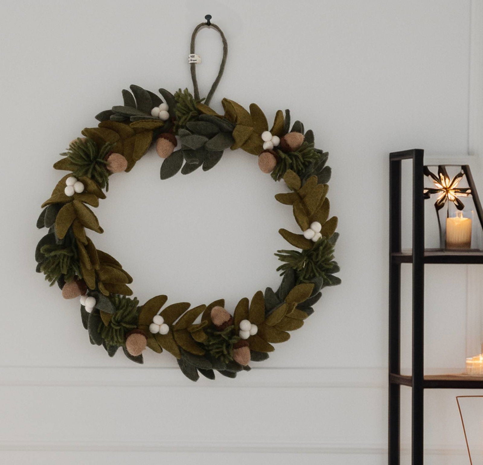 Dørkrans med agern – 25 cm i diameter