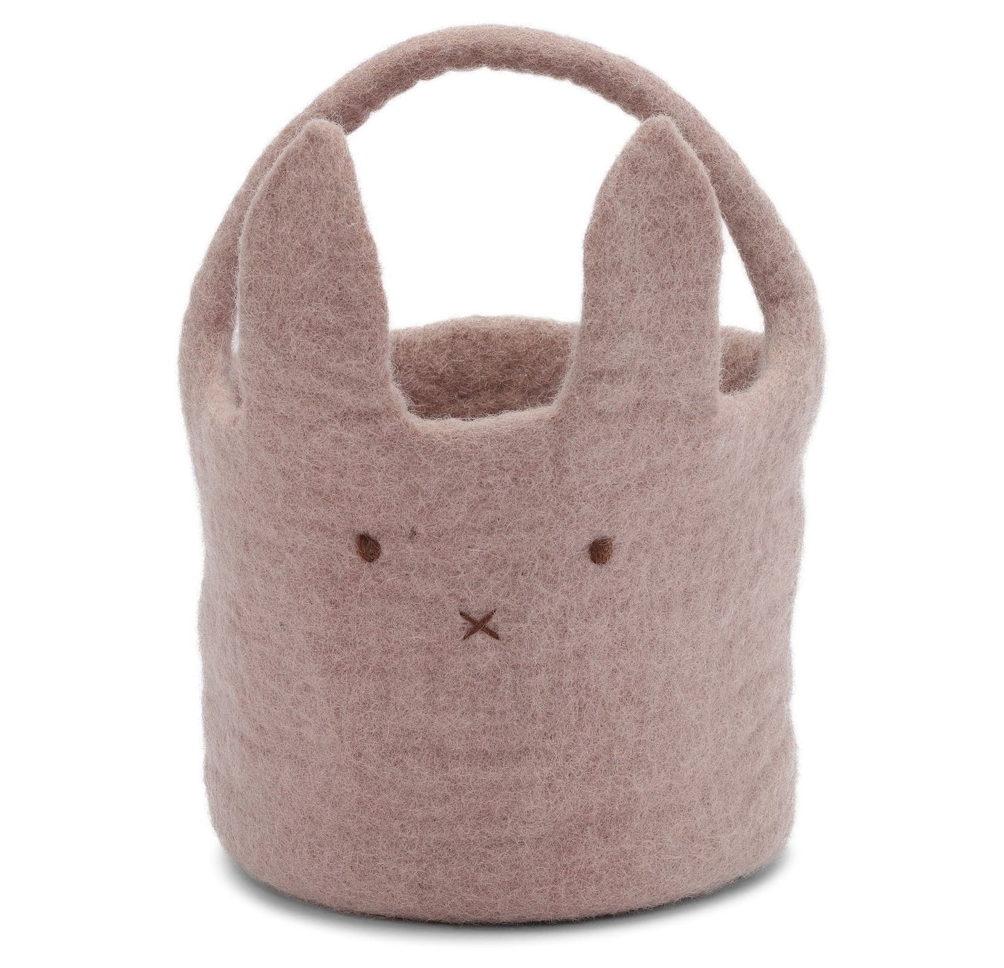 Filzkorb mit großem Hasen – Lavendel