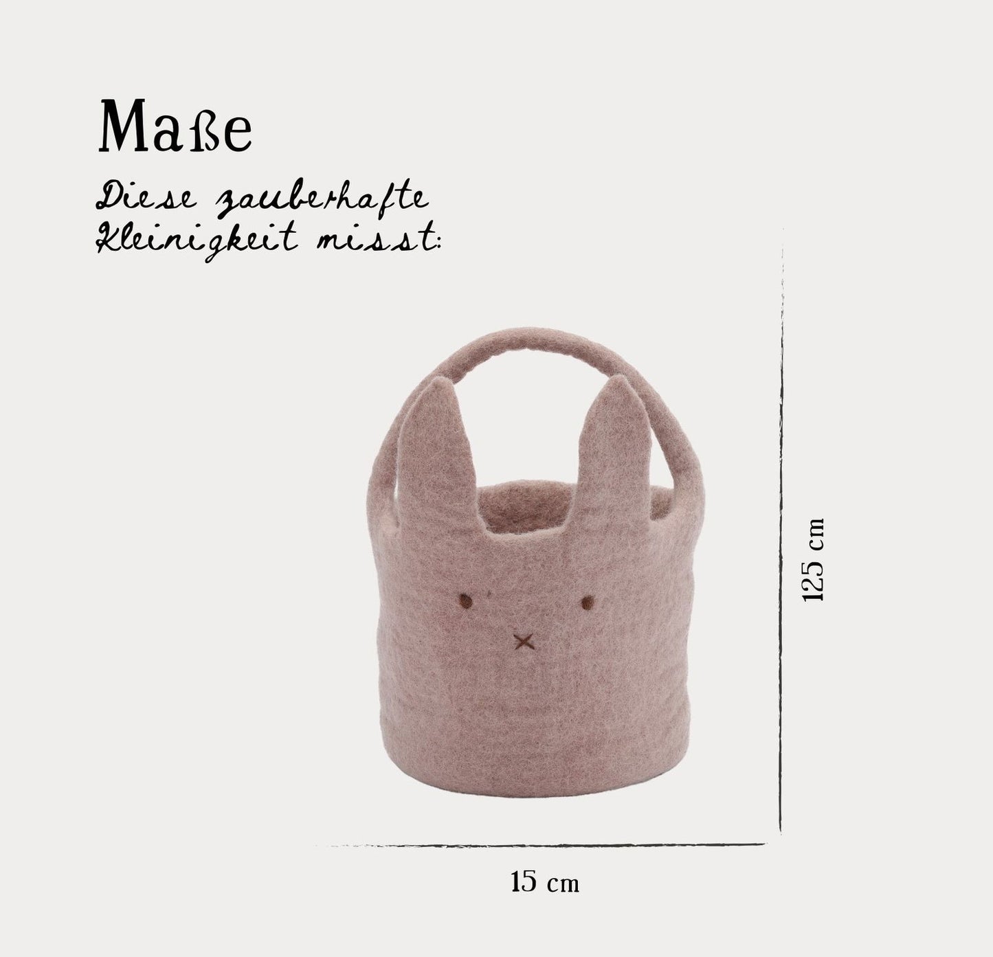 Filzkorb mit großem Hasen – Lavendel