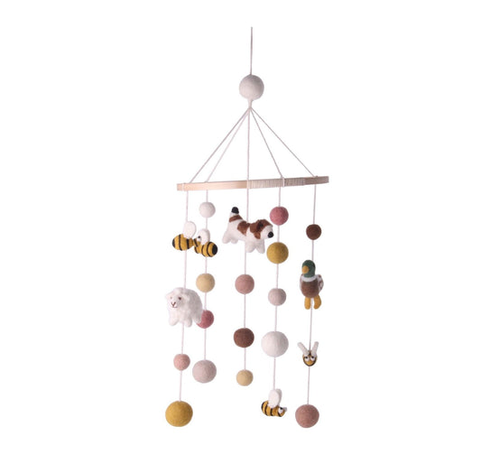 Filz-Baby-Mobile mit Bienen