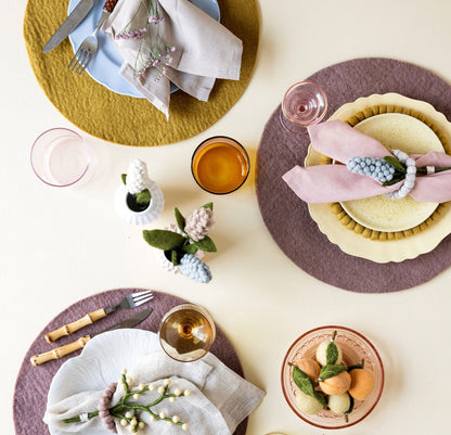 Platzset rund 2er Set - Lavendel