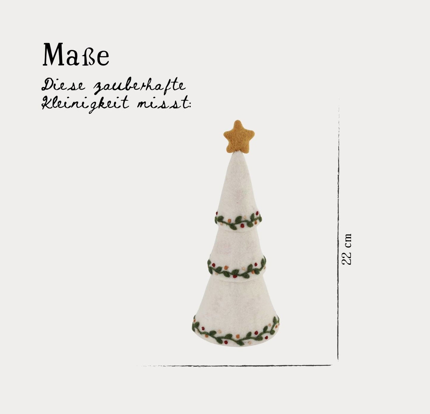 Deko Weiß Weihnachtsbaum mit Stickerei 3 in 1