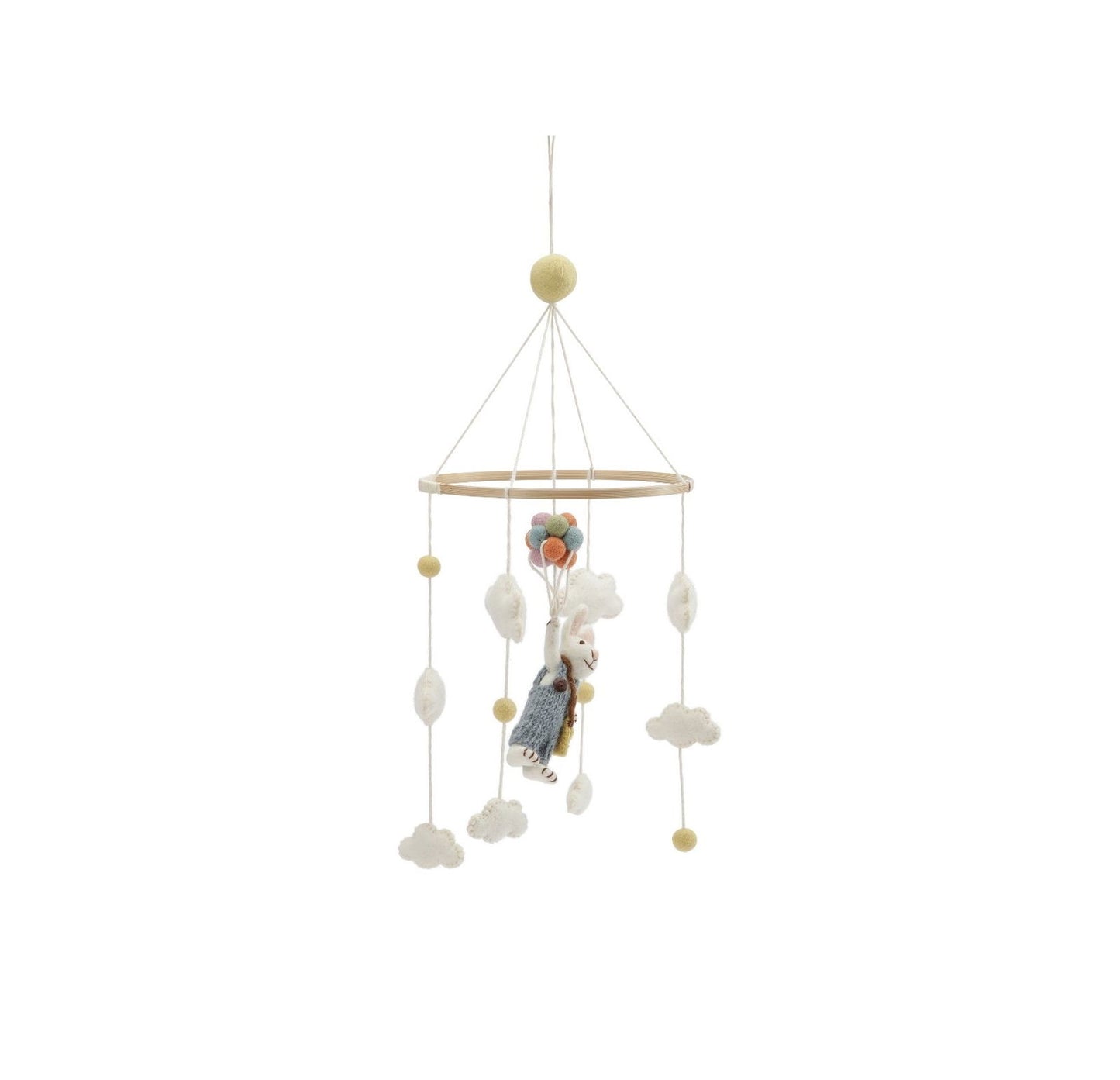 Filz Baby Mobile Hase mit Ballons