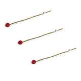 Filtblomster varme farver 3 stk.