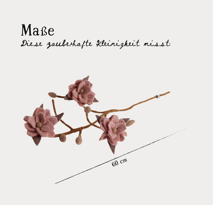 Deko Zweig Magnolie - Altrosa