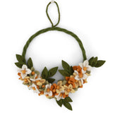 Krans med gule blomster – 25 cm