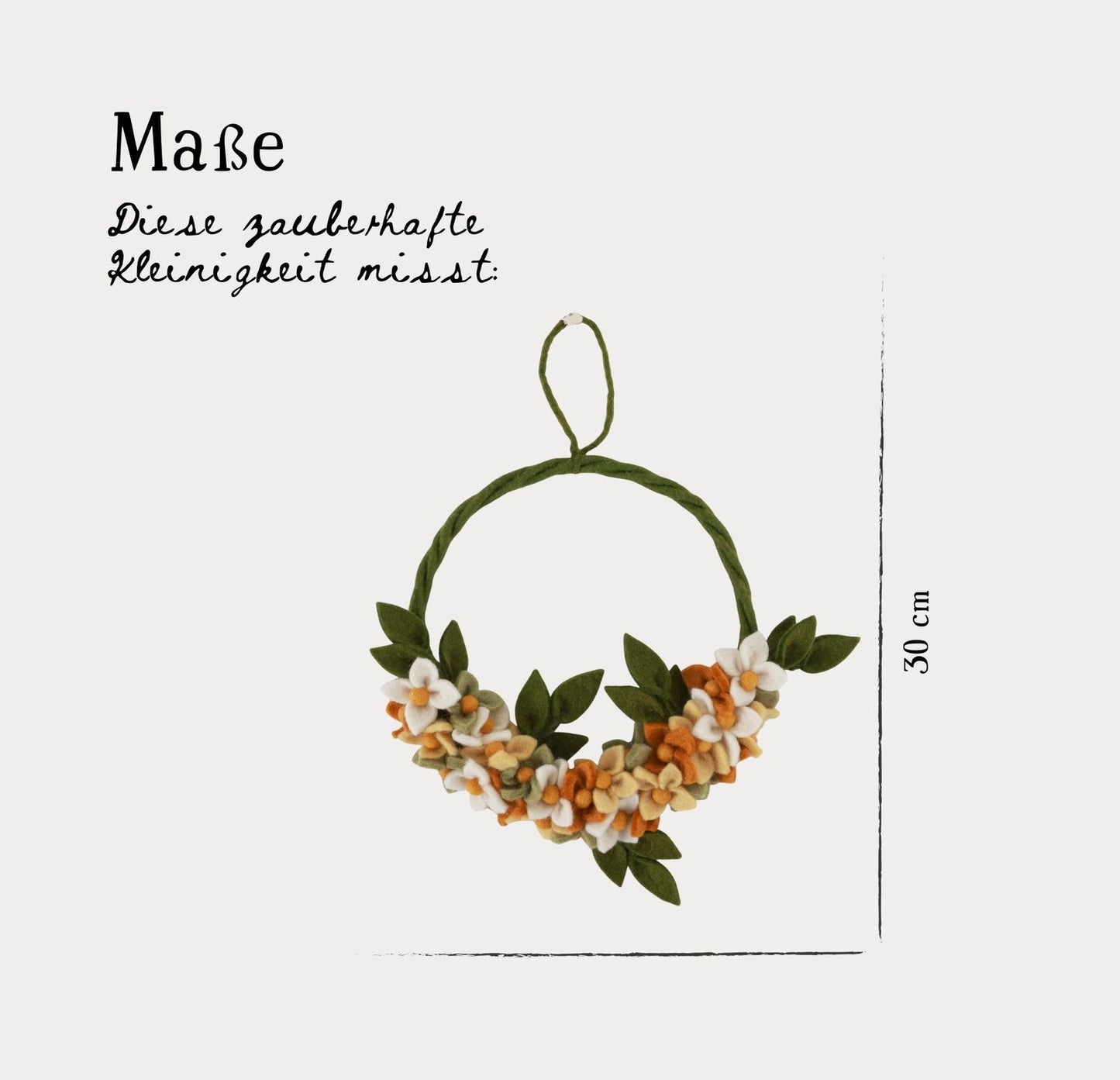 Türkranz mit gelben Blumen Ø30cm