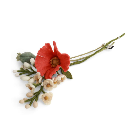 Blumenstrauß: Bina - Koralle / Weiß
