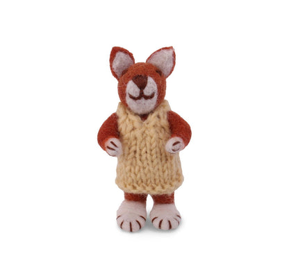 Babyfuchs mit gelbem Kleid
