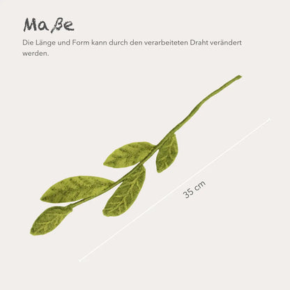 Zweig - Laubzweig mit gemischten Blättern 3er Set