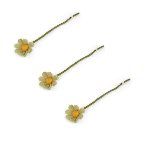 Filzblumen Anemone - Minzgrün - 3er Set