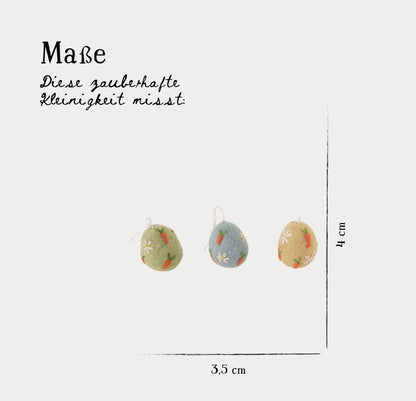 Osteranhänger Osterei mit Karotten – 3er‑Set & Karotten – 5er‑Set