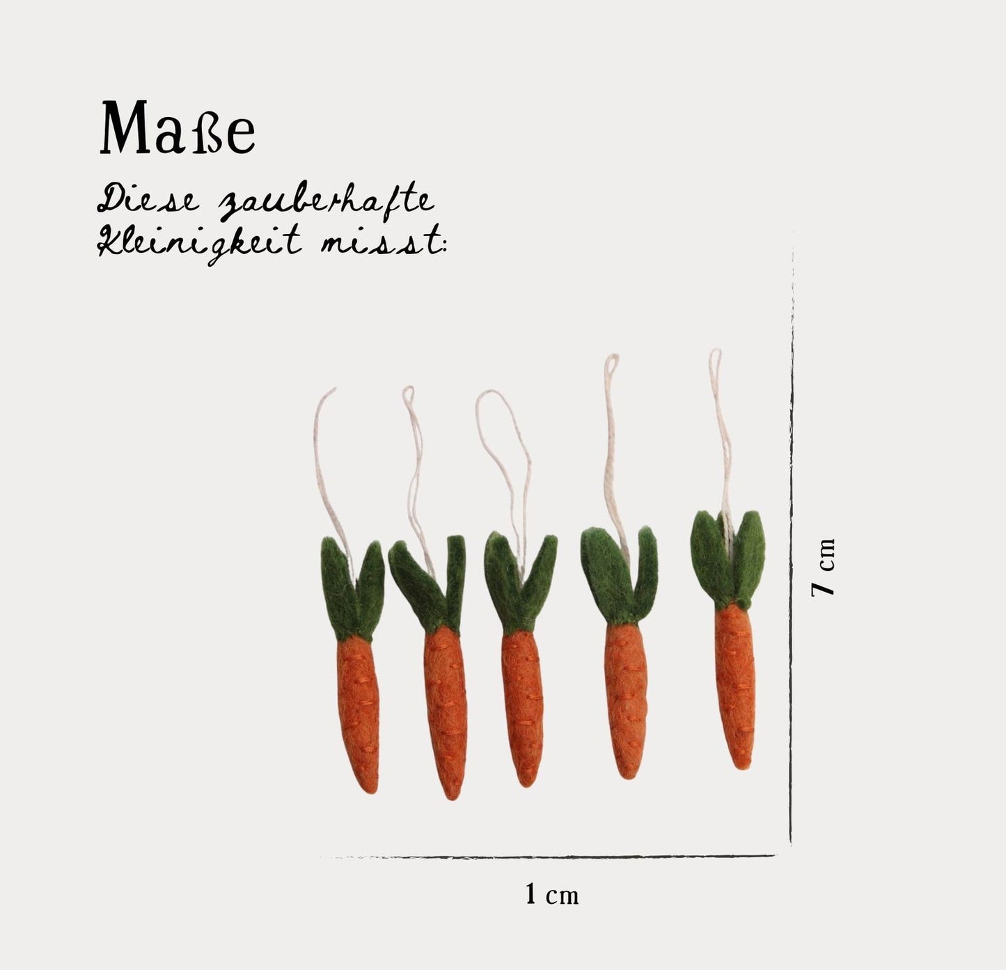 Osteranhänger Osterei mit Karotten – 3er‑Set & Karotten – 5er‑Set
