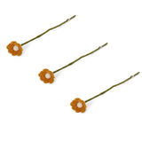 Yellow Felt Anemones – Set of 3