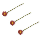 Rouge Felt Anemones – Set of 3